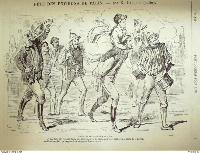 Petit journal pour Rire 1868 #  159 Fete des environs de Paris Lafosse
