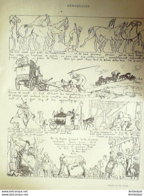 Le Rire 1919-04-26 #  17 Journal humoristique Ed.Originale Statues hottentiques