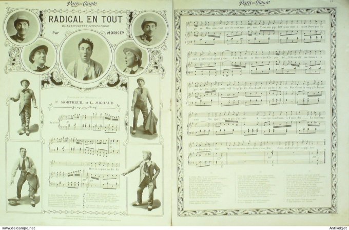 Paris qui chante 1907 n°219 Debério Plebins Huard Moricey Mle Riello Clovis