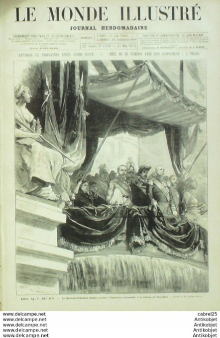 Le Monde illustré 1878 n°1102 Exposition Universelle Trocadero Inauguration Rue Aboukir