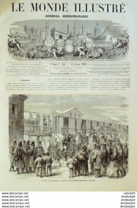 Le Monde illustré 1864 n°359 Danemark Oversee Pologne Slouska Novogrodeck Ile D'elbe San Martino