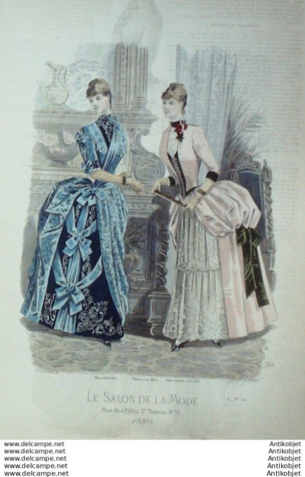 Gravure Mode Salon 1884 #  740 (Old Fashion plate)
