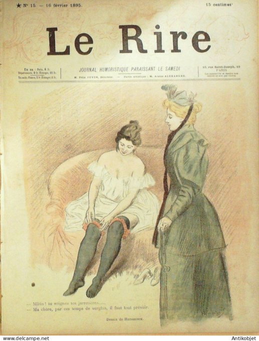 Le Rire 1895-02-16 #  15 Journal humoristique Ed.Originale Chilperic