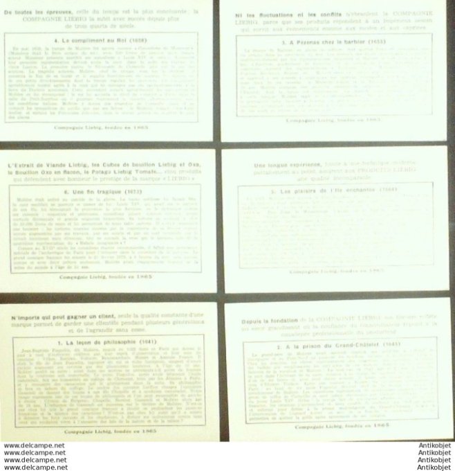 Chromo Liebig Sang 1499 Moliere sa vie (1950)