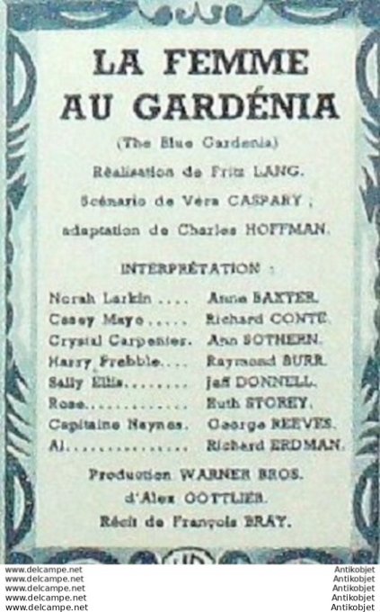 Mon Film 391 54-02-17 La femme au Gardenia Anne Baxter Raymond Burr
