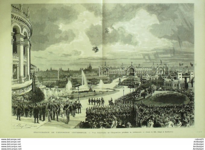 Le Monde illustré 1878 n°1102 Exposition Universelle Trocadero Inauguration Rue Aboukir