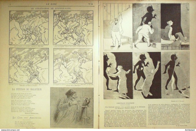 Le Rire 1895-02-16 #  15 Journal humoristique Ed.Originale Chilperic