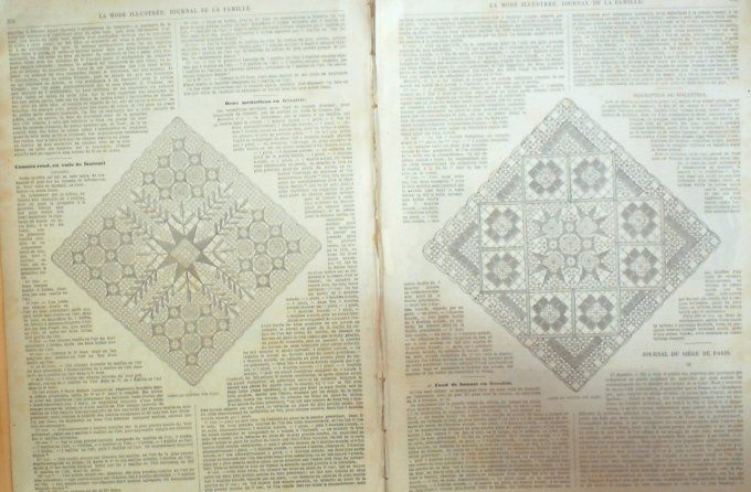 Journal Mode illustrée 1870 # 48 Coiffures d'hiver