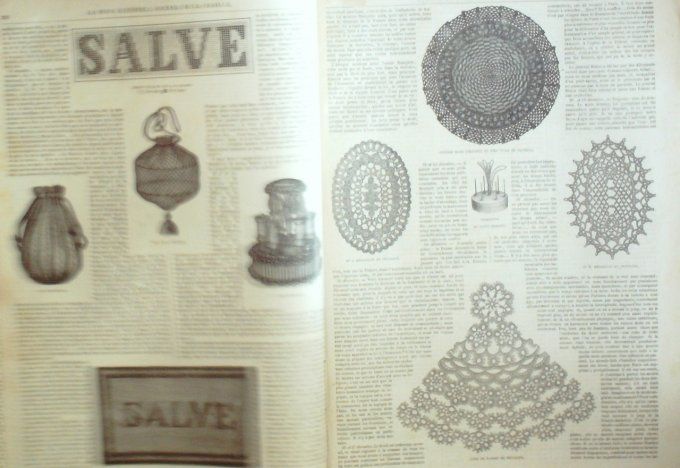 Journal Mode illustrée 1870 # 48 Coiffures d'hiver