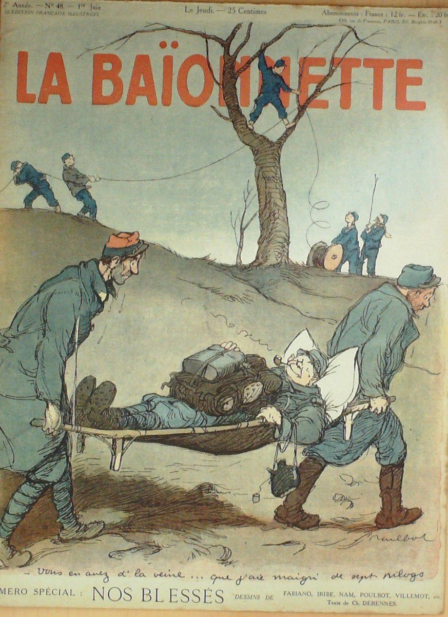 La Baionnette 1916 n°048 (Nos blessés) POULBOT IRIBE FABIANO NAM