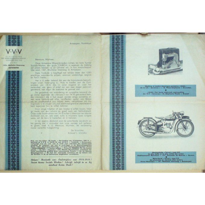 Catalogue UFAC LOTS De TOMBOLA 1914 1914
