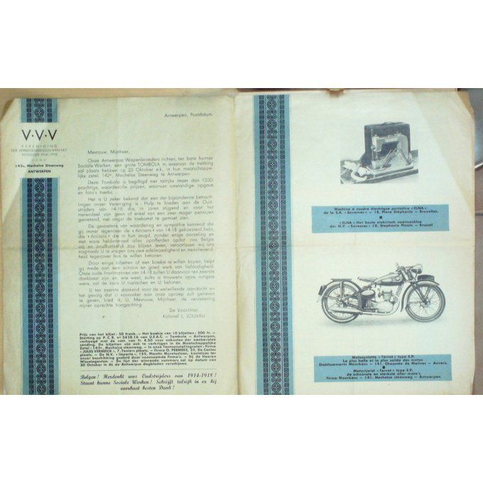 Catalogue UFAC LOTS De TOMBOLA 1914 1914