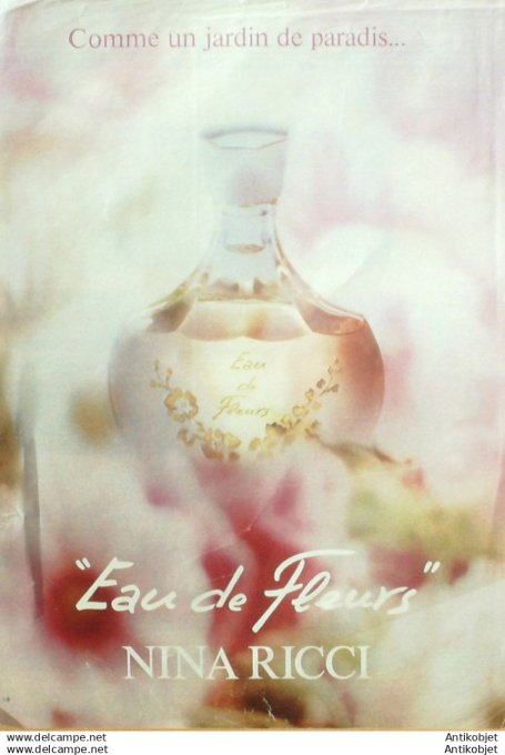 Publicite Cosmetique Nina Ricci eau de fleurs 1997