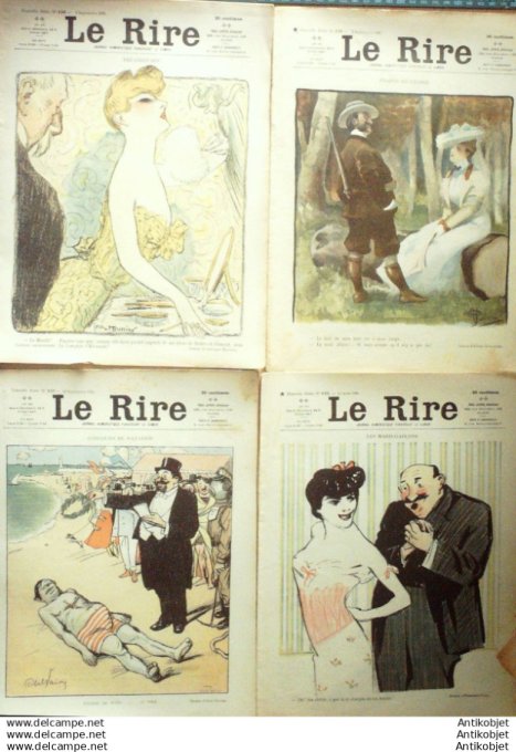 Le Rire 1905 lot 4 revues Weiluc Villemot La Neziere Iribe Faivre Balluriau Mirande Poulbot