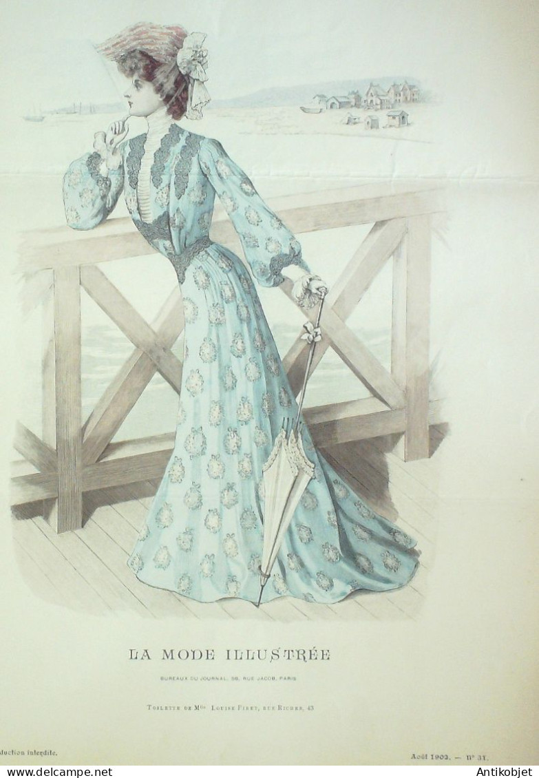 Gravure Mode illustree 1902 # 31 (Old Fashion plate) RARE
