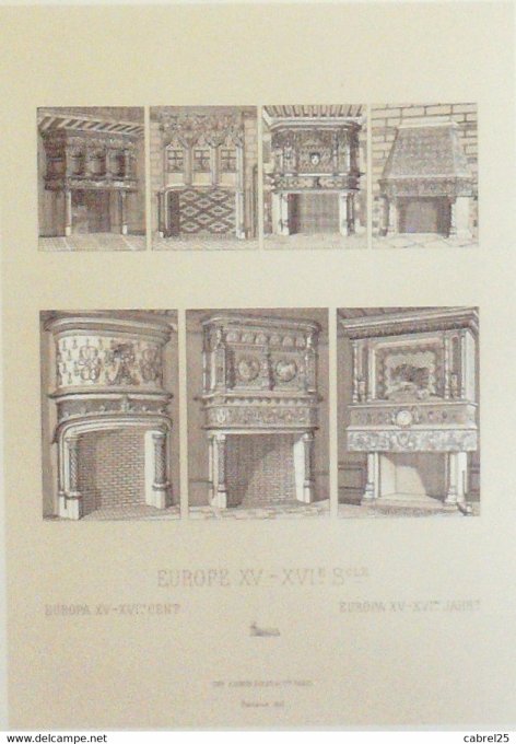 Objet Habitation Xvème Salle château de BLOIS (41) cheminées