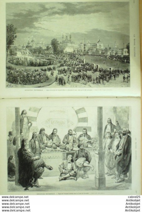 Le Monde illustré 1878 n°1103 Valette Denfert Rochereau Bore Trocadro Cochinchine Shangai