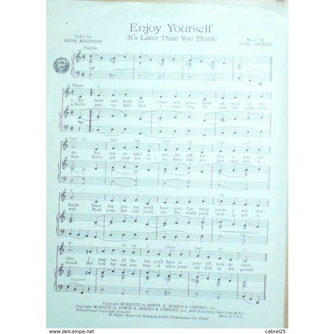 Edwin H Morris Enjoy Yourself 1948