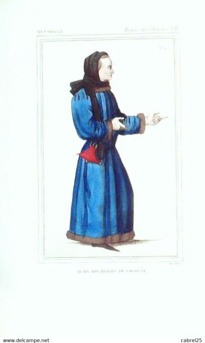 Figure d'histoire ALAIN Bourgeois de COLOGNE 15ème 1852
