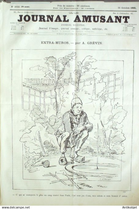 Le Journal Amusant 1885 # 1522 Discours de rentree stenographies par Mars
