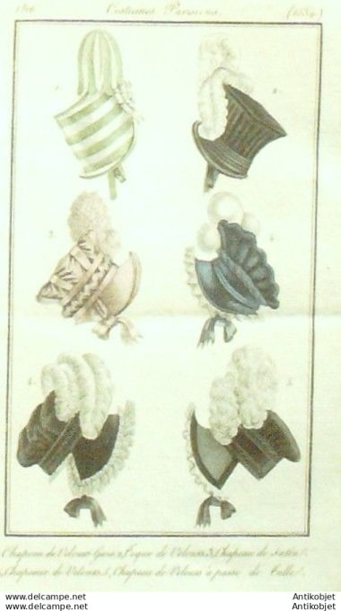 Gravure Mode Costume Parisien 1816 # 1534 (eau forte old Fashion plate