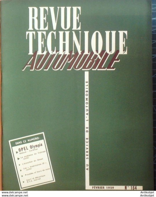 R.T Automobile Opel Olympia Rekord Caravan Fourgonnette 154 # 1959