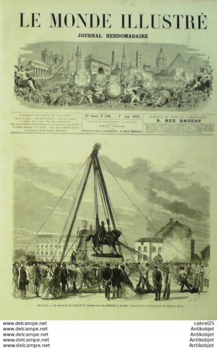 Le Monde illustré 1868 n°590 Espagne Bilbao Belgique Anvers Angleterre Kensington Bouligny (55) Auri