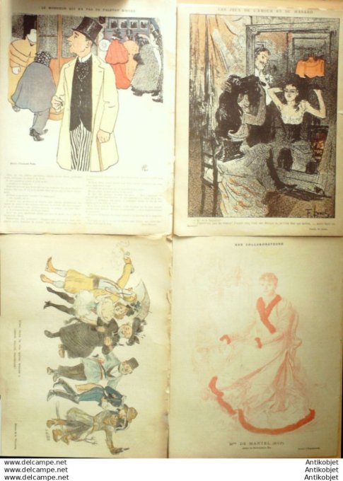 Le Rire 1895 lot 4 revues Heidbrinck Lunel Radiguet Couturier Jeanniot Finney Leandre Willette