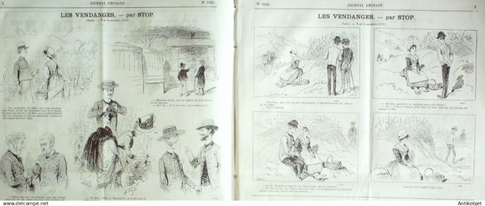 Le Journal Amusant 1885 # 1522 Discours de rentree stenographies par Mars