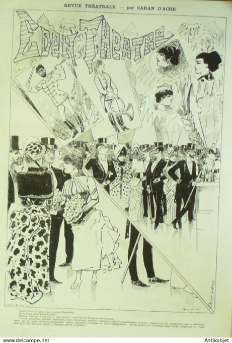 La Caricature 1883 #160 Excelsior L'Eden théâtre Draner Caran d'Ache Trock