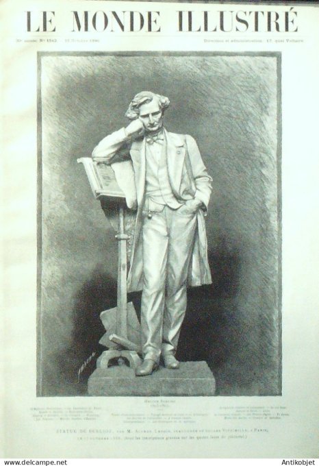 Le Monde illustré 1886 n°1542 Lorient  Caudan (56) cuirassé Hoche Berlioz Espagne Mirata de Tajuña
