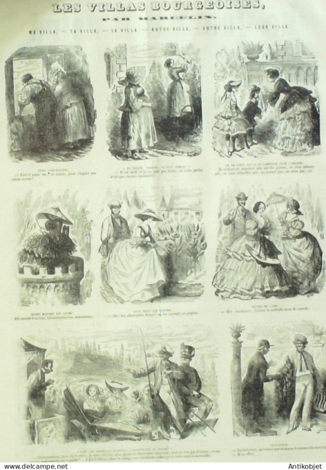 Le journal illustré 1866 n°291 Toulon (83) Arsenal Impératrice Prince wagons impériaux