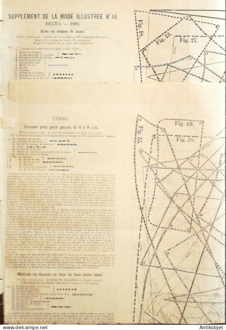 Journal + Patron Mode illustrée  1889 # 14 (with Pattern)