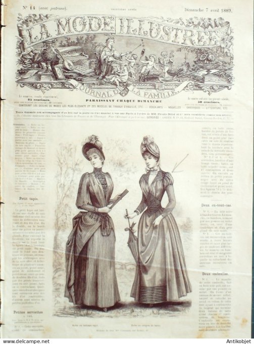 Journal + Patron Mode illustrée  1889 # 14 (with Pattern)