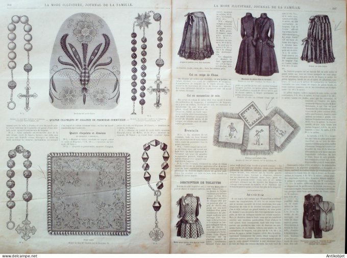 Journal + Patron Mode illustrée  1889 # 14 (with Pattern)