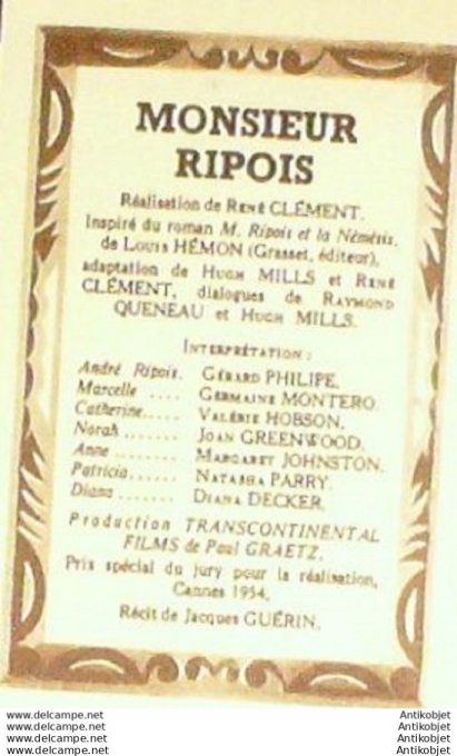 Mon Film 414 54-07-28 Monsieur Ripois Gerard Philippe Germaine Montero