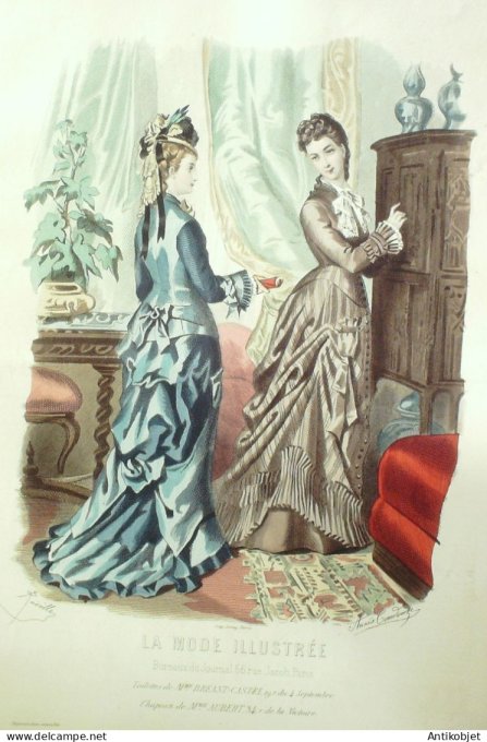 Gravure Mode illustree 1876 # 22 (Old Fashion plate)