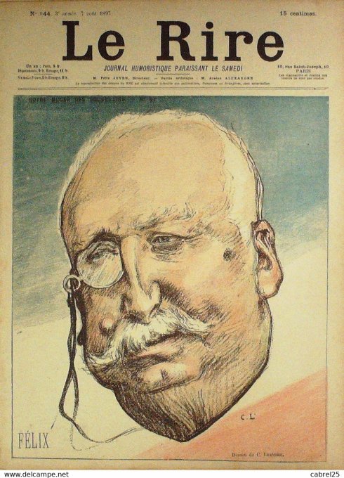 Le Rire 1897 n°144 Léandre Rabier Heidbrinck Godeffroy Baron Burret Lebègue