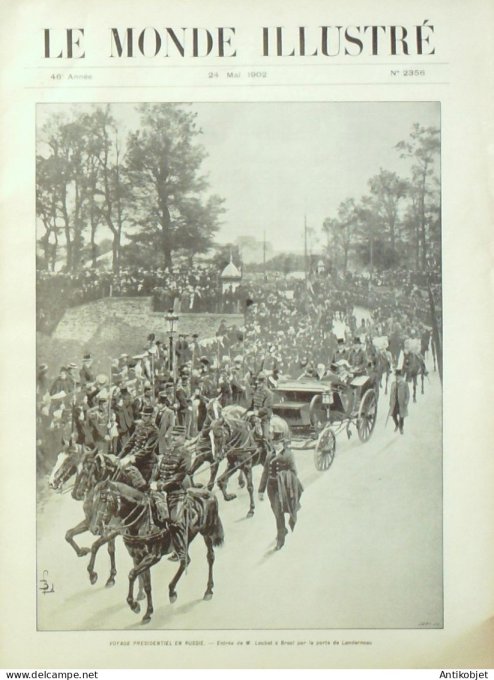 Le Monde illustré 1902 n°2356 Brest (29) Espagne Puerta del Sol Madrid rue Alcala course Taureaux