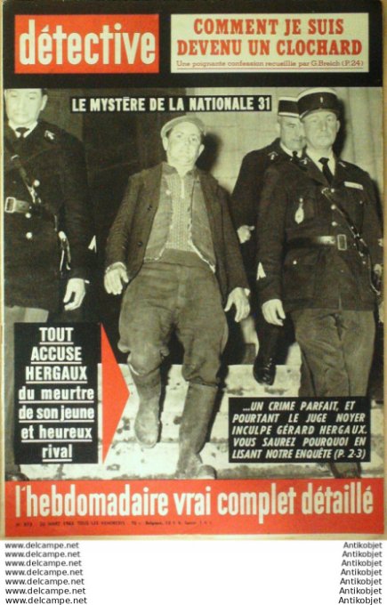Détective 1963 # 873 Bessé/Braye Brest Angers Blis-et-Born Solesmes