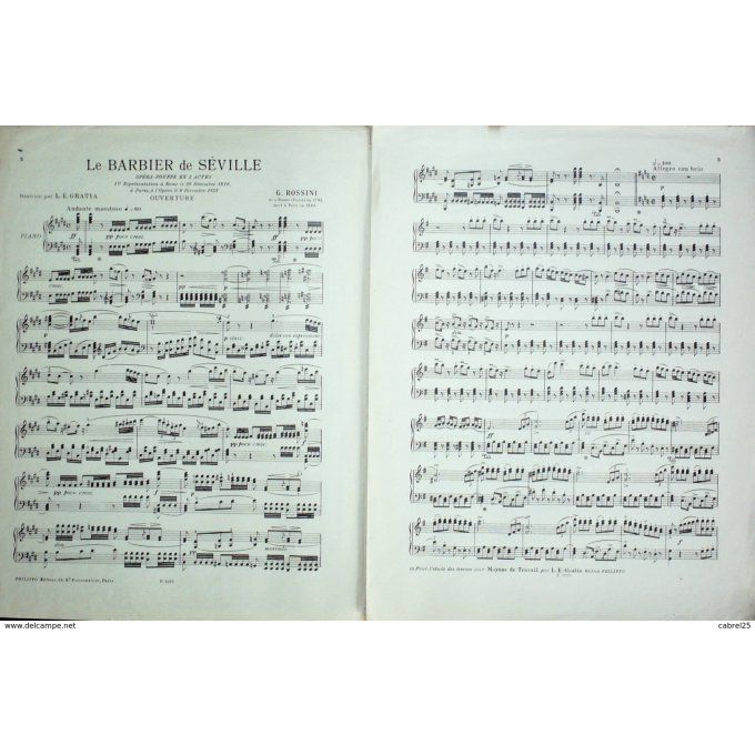 ROSSINI-BARBIER de SEVILLE-PIANO-1900