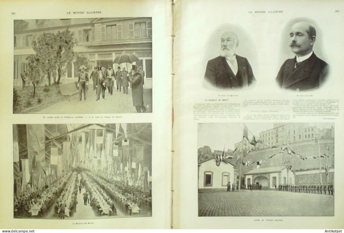 Le Monde illustré 1902 n°2356 Brest (29) Espagne Puerta del Sol Madrid rue Alcala course Taureaux