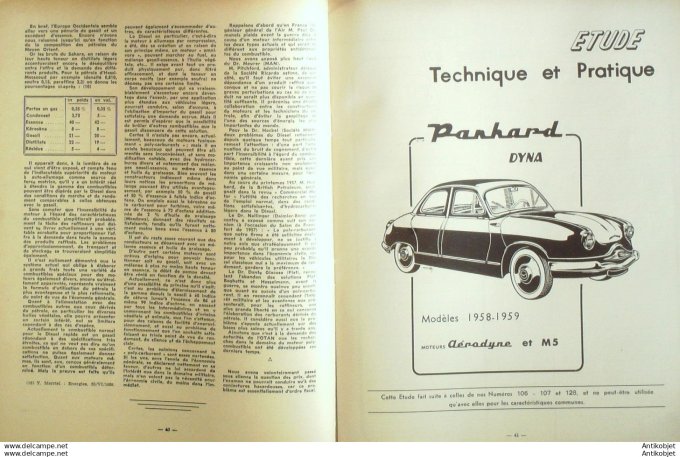 R.T Automobile Panhard Dyna Austin A55 Mighty Mite 155 # 1959