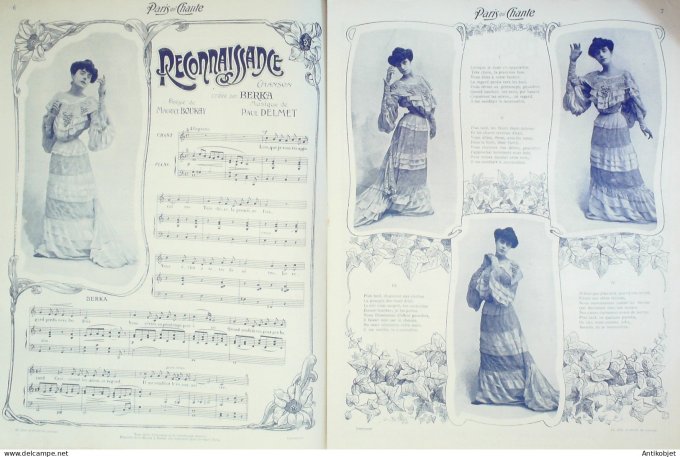 Paris qui chante 1904 n° 75 Les Theresas Bertha Sylvain Mercadier Berka Strit