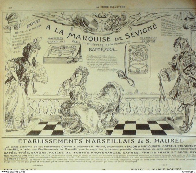 La Mode illustrée journal 1910 n° 19 Toilettes Costumes Passementerie