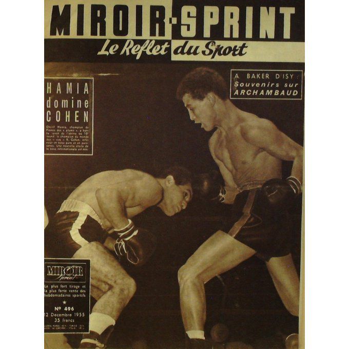 Miroir Sprint 1955 #  496 12 Déc Lampre Alkesbi Cohen Hamia Cohen Archambaud Mort Fr