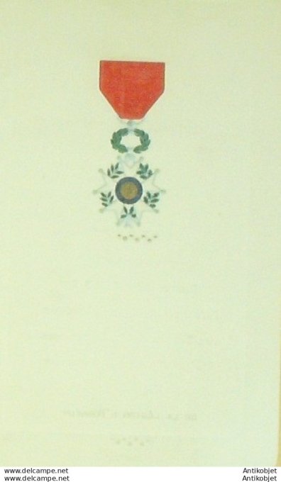 Menu banquet illustré André Biot Offier ordre légion d'honneur 1952