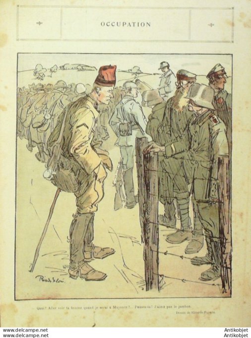 Le Rire 1919-01- 4 #   1 Journal humoristique Ed.Originale Occupation
