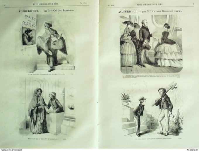 Petit journal pour Rire 1859 # 194 L'Esprit des betes Randon