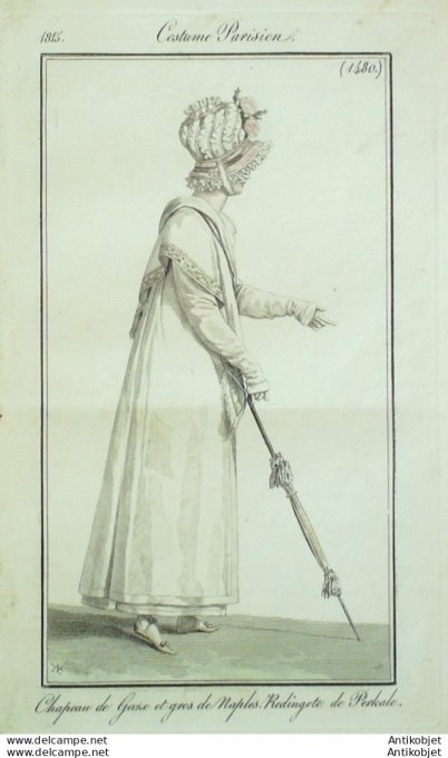 Costume Parisien 1815 # 1480 Redingote de perkale